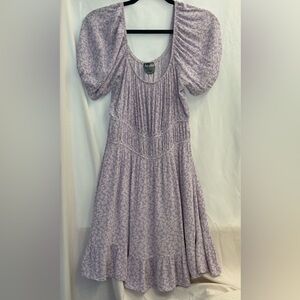 Arula Lavender Flower Mini Dress